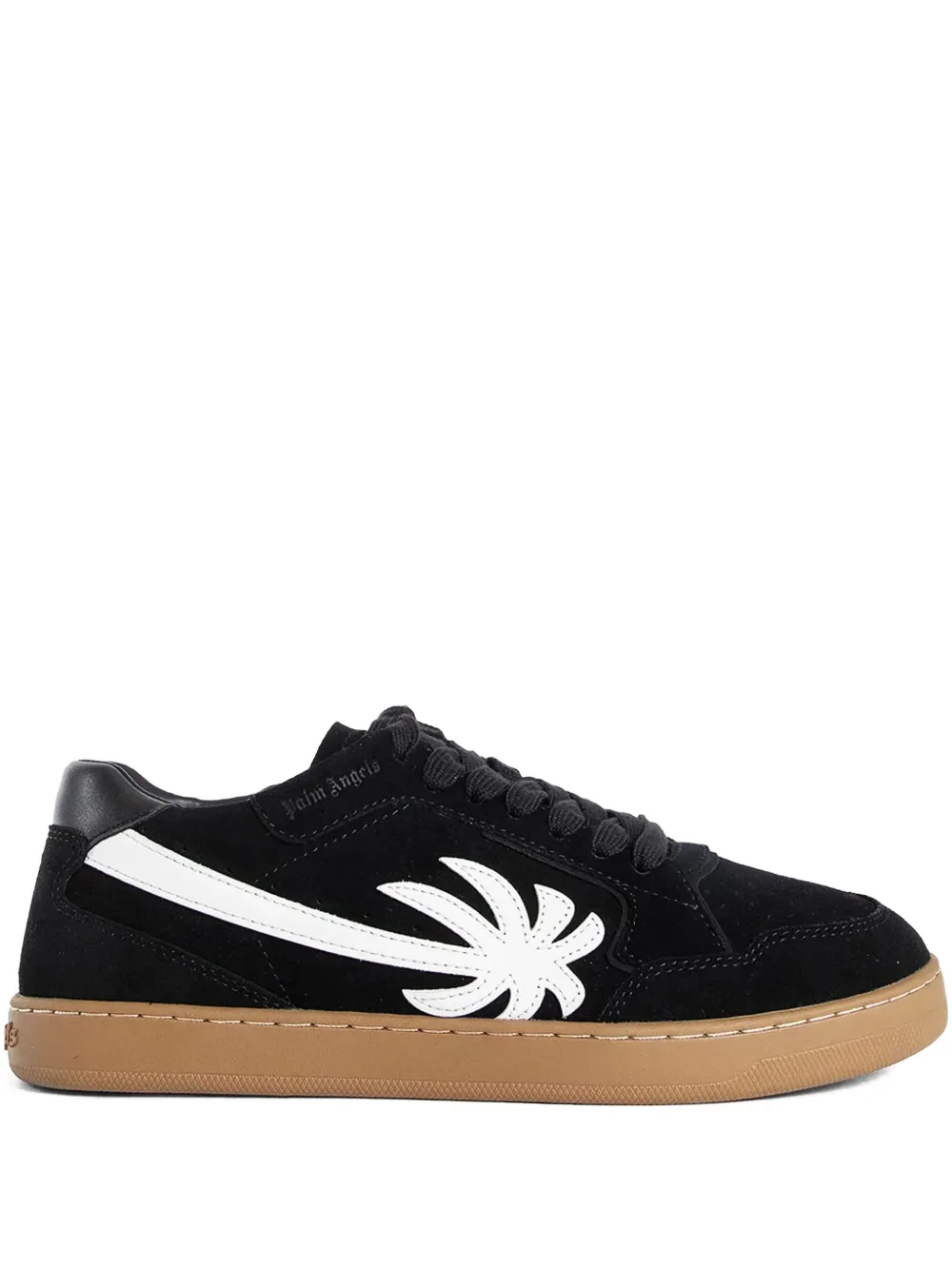 Palm Angels palm-tree suede sneakers Black
