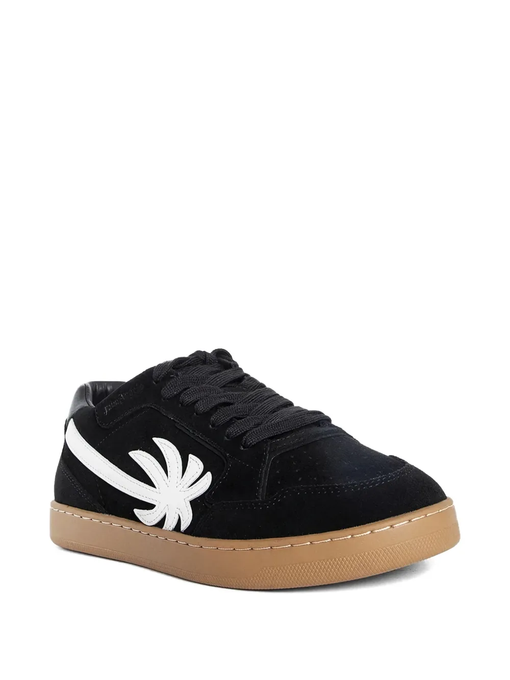 Palm Angels Suède sneakers met palmboom Zwart