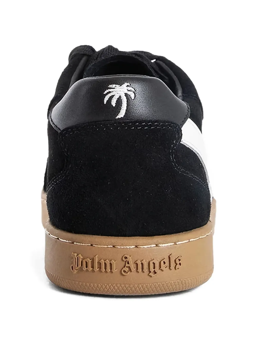 Palm Angels Suède sneakers met palmboom Zwart