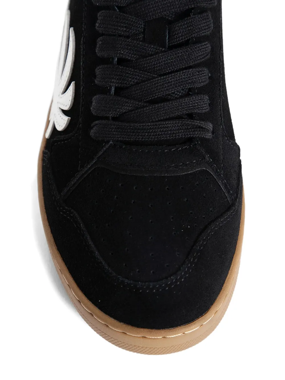 Palm Angels Suède sneakers met palmboom Zwart