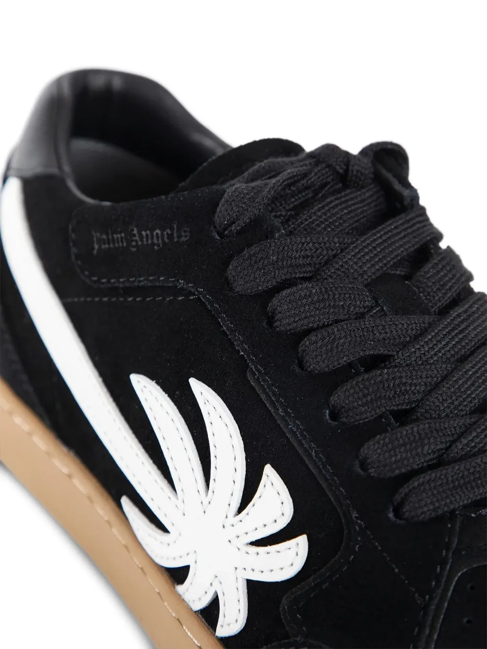 Palm Angels palm-tree suede sneakers Black