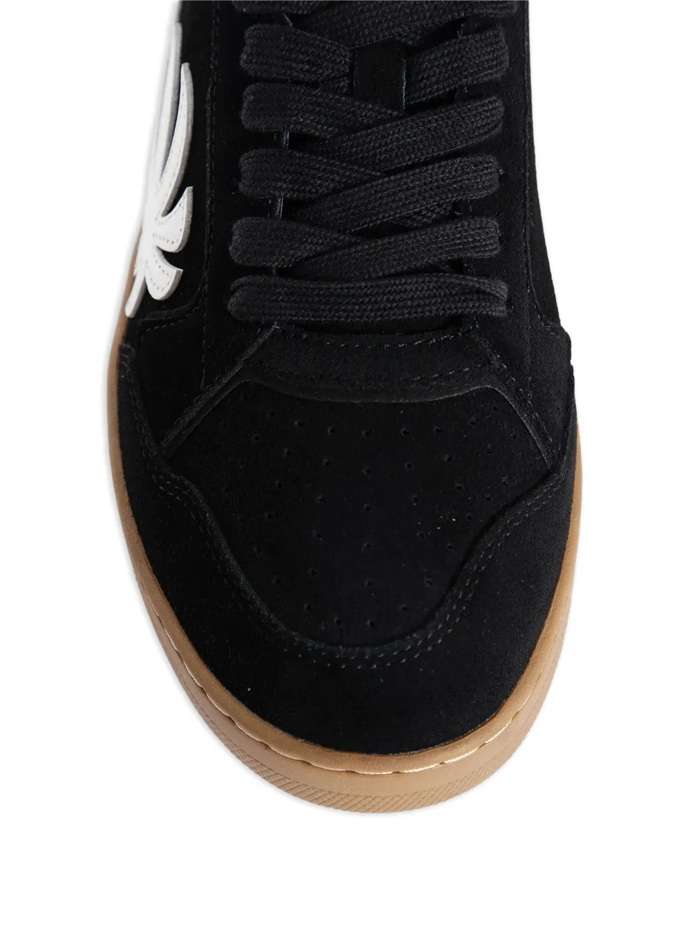 Palm Angels palm-tree suede sneakers Black