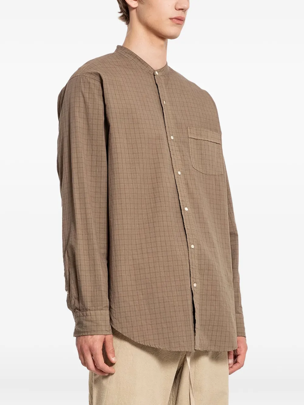  Taiga Takahashi Checked-pattern Shirt - Brown 