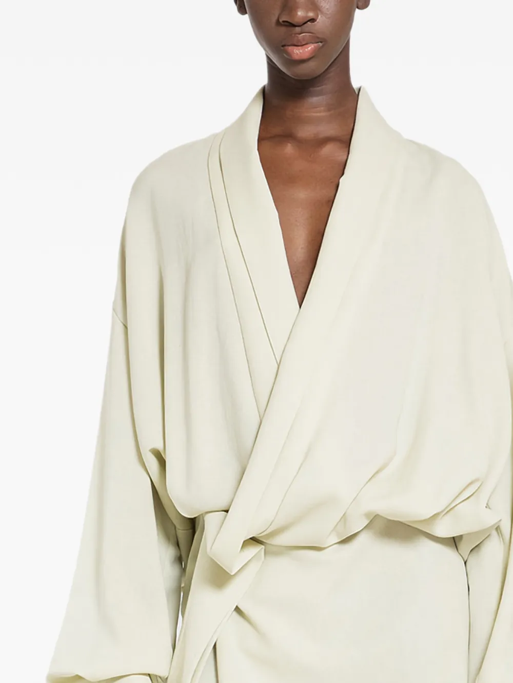 Ssheena balloon-sleeve abisso mini dress - Beige