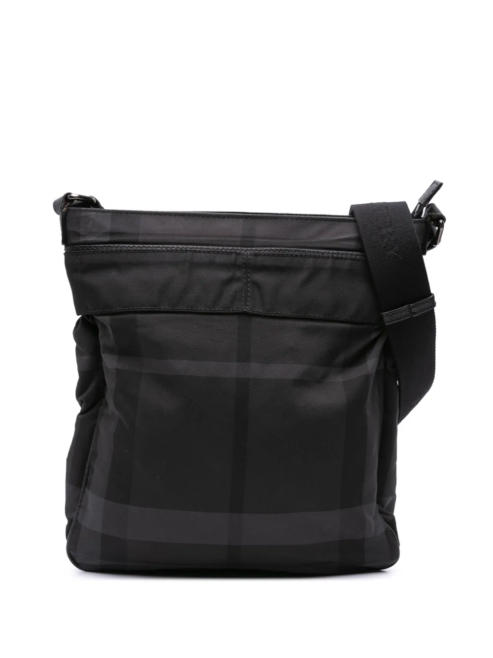 Pre-owned Burberry 2000-2017 Tonal Check Canvas Crossbody Bag
