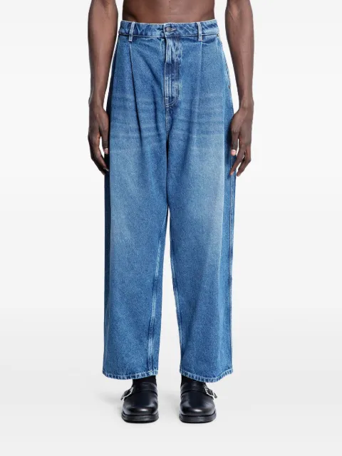 Hed Mayner pleated five-pocket jeans