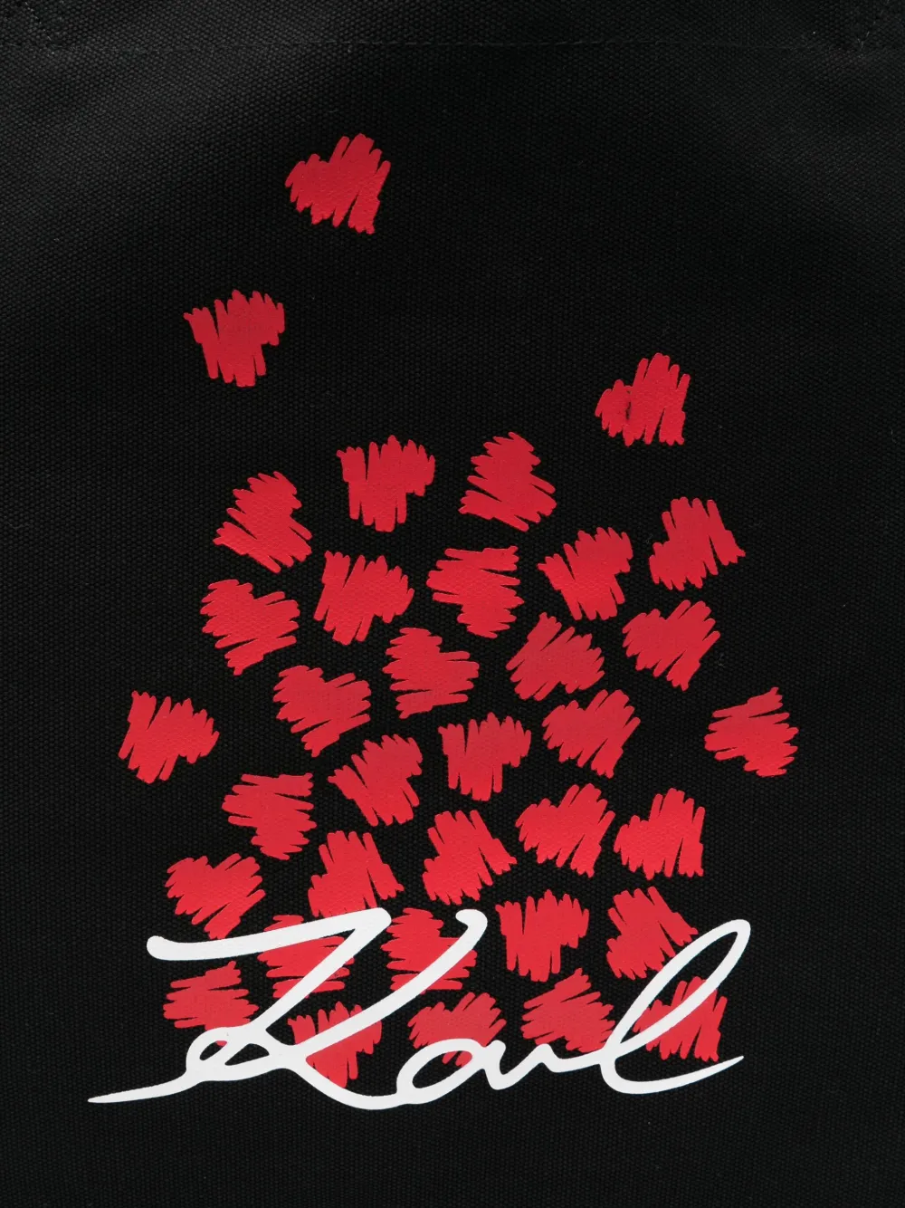 Karl Lagerfeld heart-print tote bag Zwart