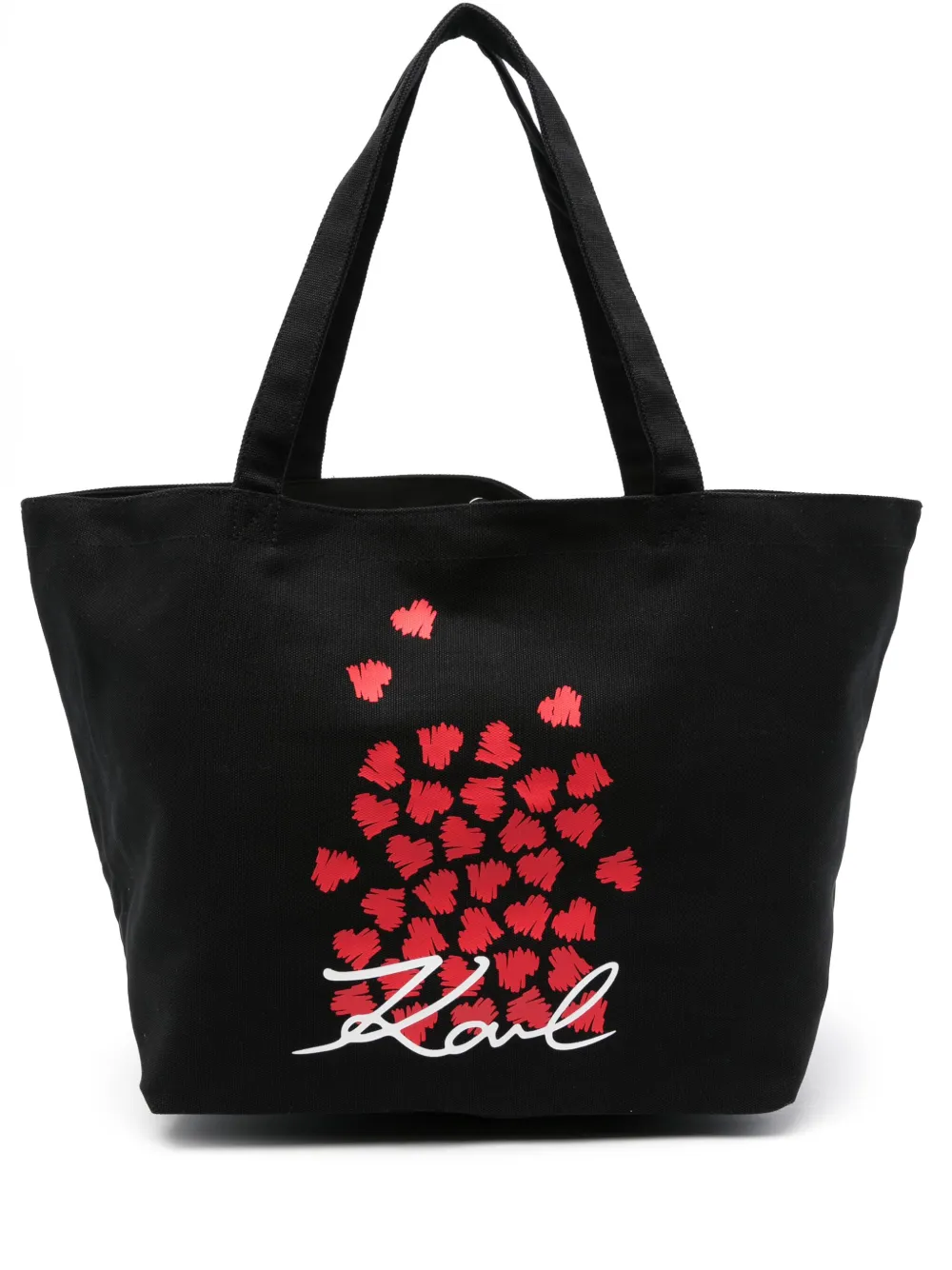 Karl Lagerfeld heart-print tote bag | noir | Image 1