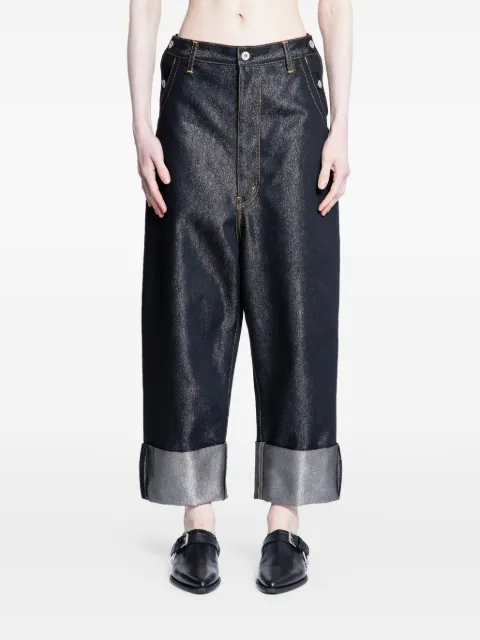 Junya Watanabe metallic turn-up jeans