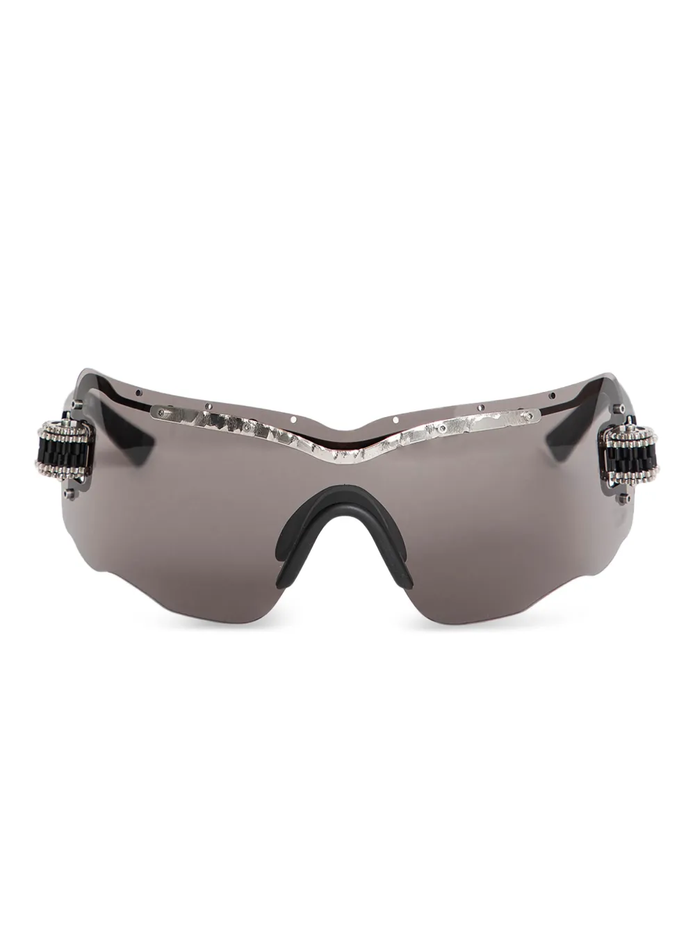 Kuboraum embellished mask sunglasses - Grau