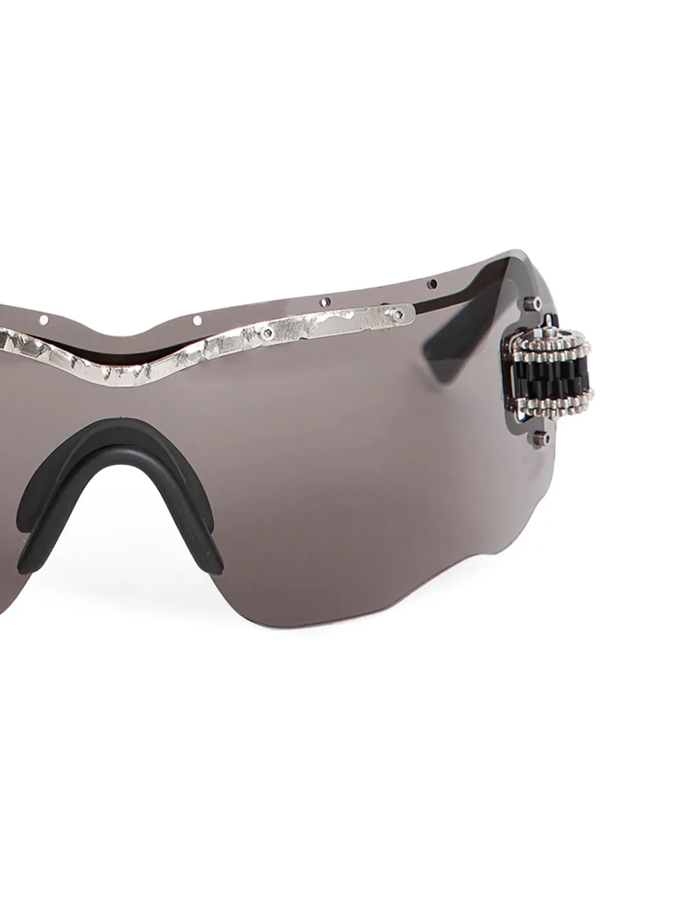 Kuboraum embellished mask sunglasses - Grijs