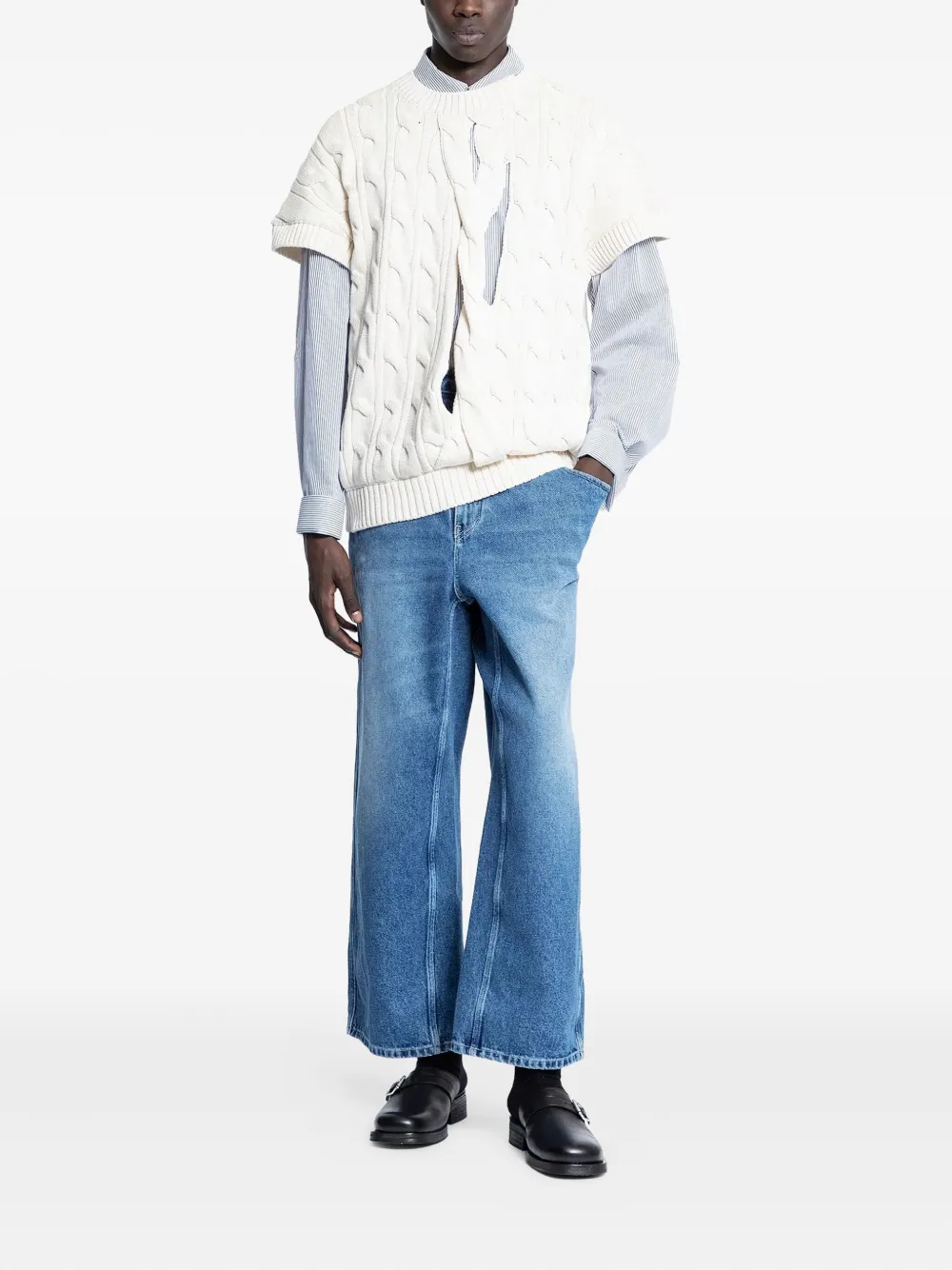 Hed Mayner draped five-pocket jeans - Blauw