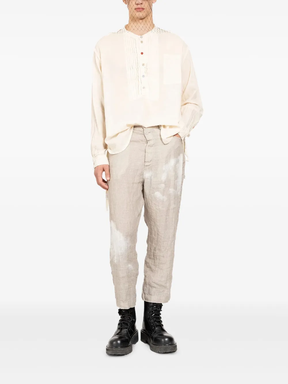 Undercover Overhemd met borstzak - Beige