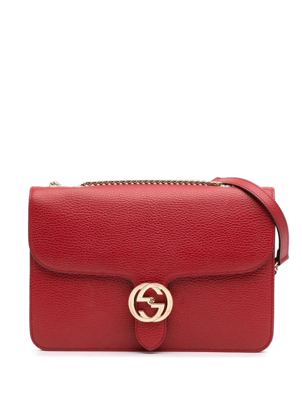 Pre-owned Gucci 2000-2015 Medium Dollar Calfskin Interlocking G Crossbody Bag