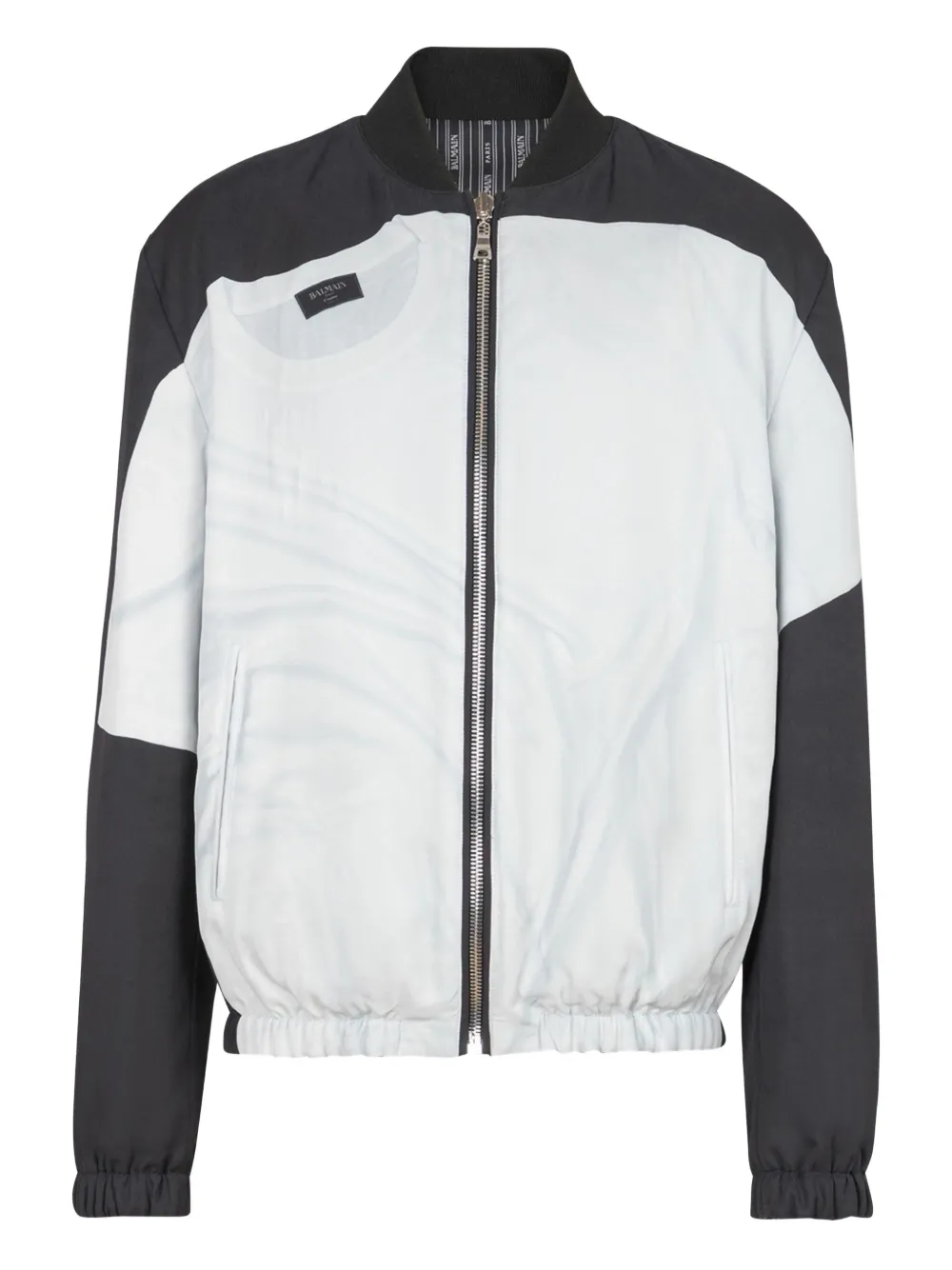 Balmain trompe l'oeil-print bomber jacket | Black | Image 1