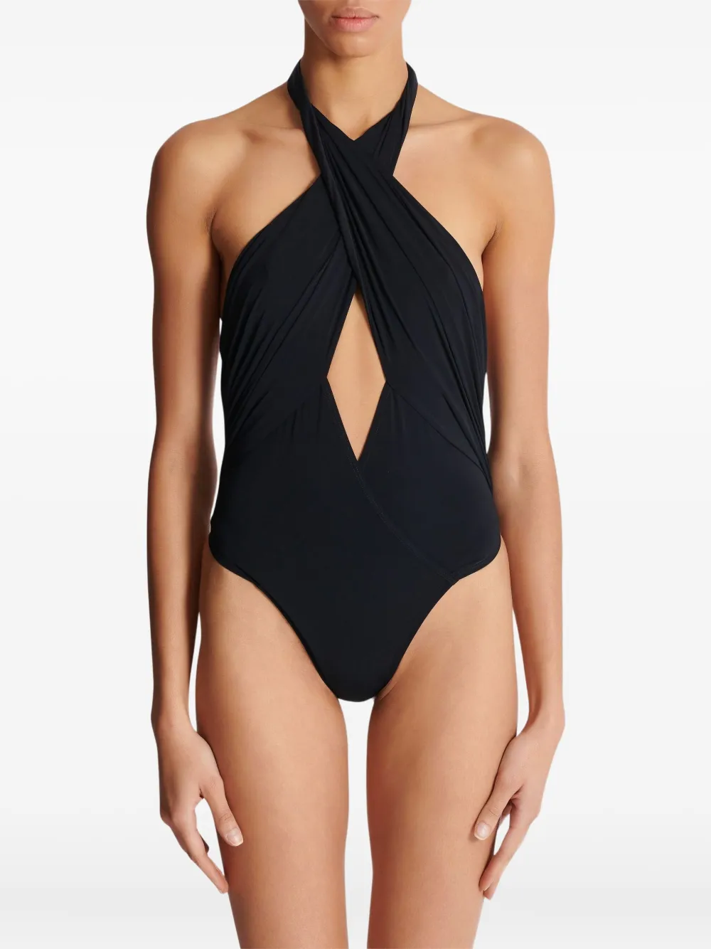 Balmain Badpak met halternek Zwart
