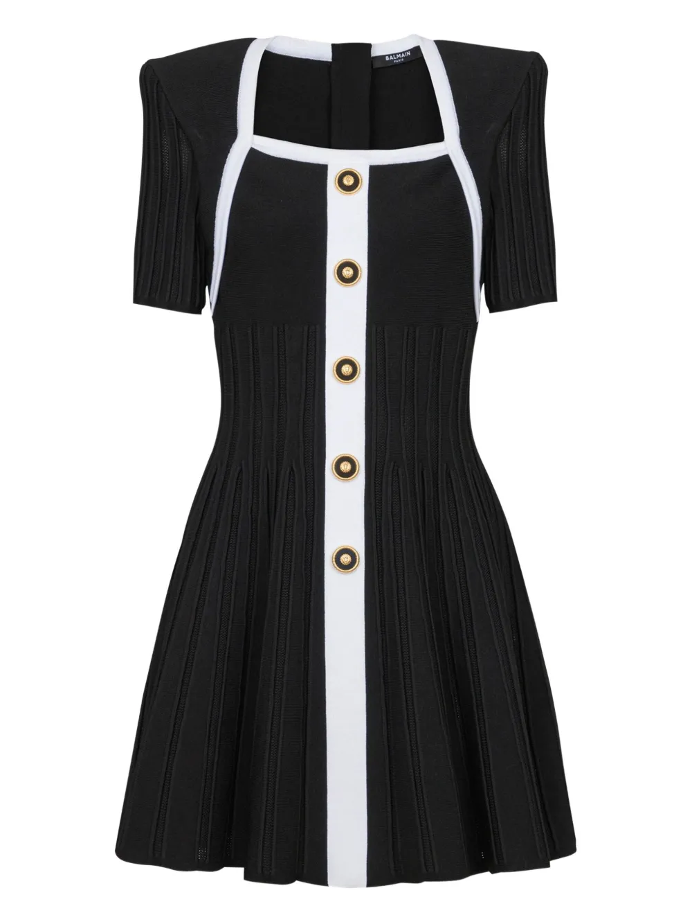 Balmain Gebreide mini-jurk Zwart