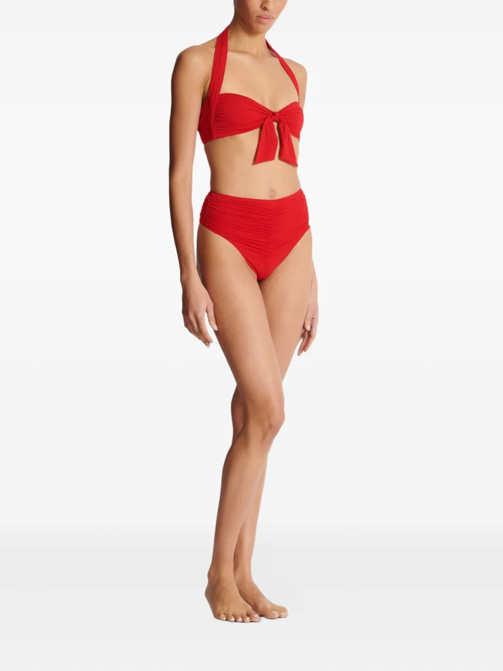 Balmain Bikini met gestrikt detail Rood