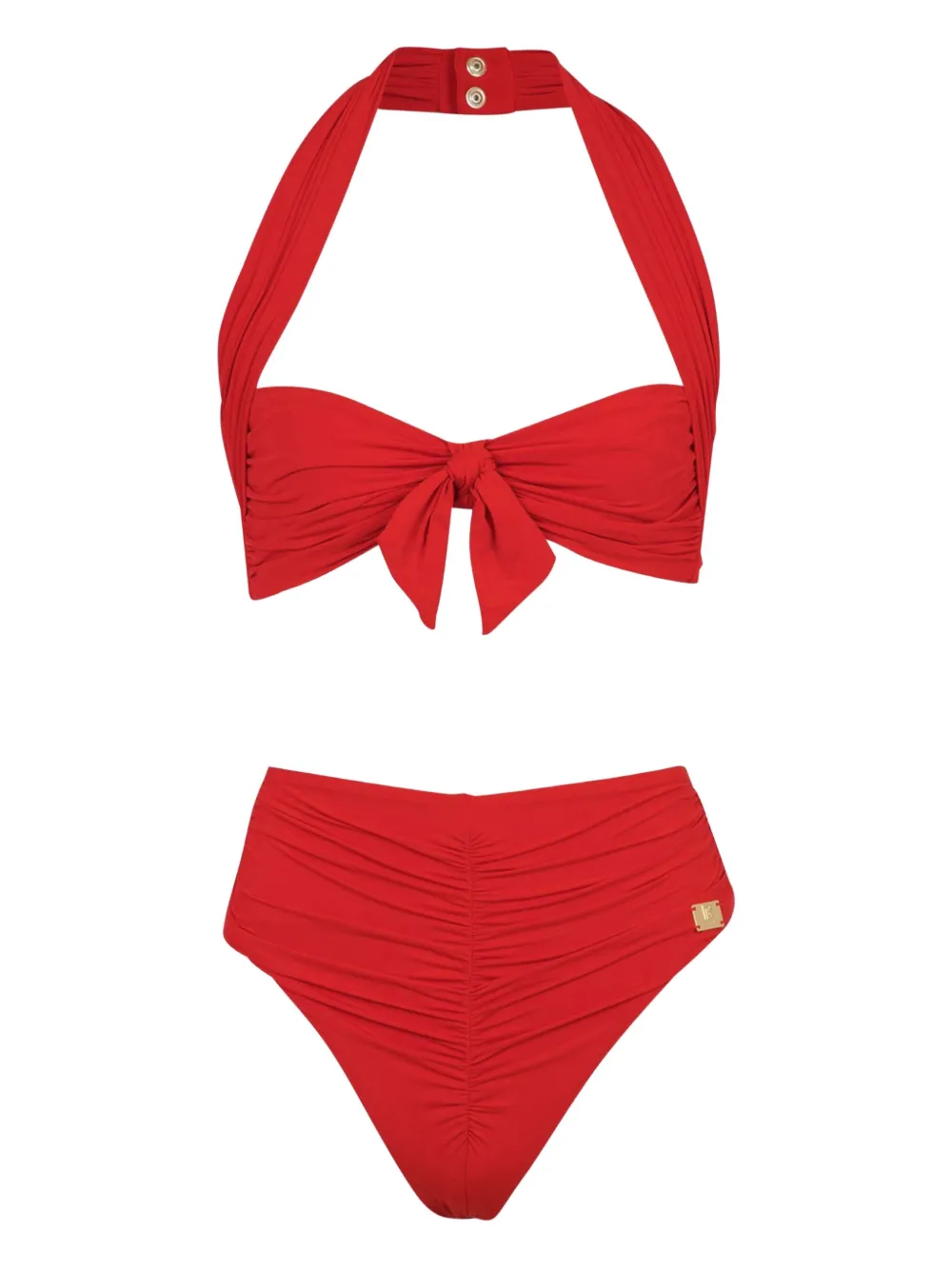 Balmain Bikini met gestrikt detail Rood
