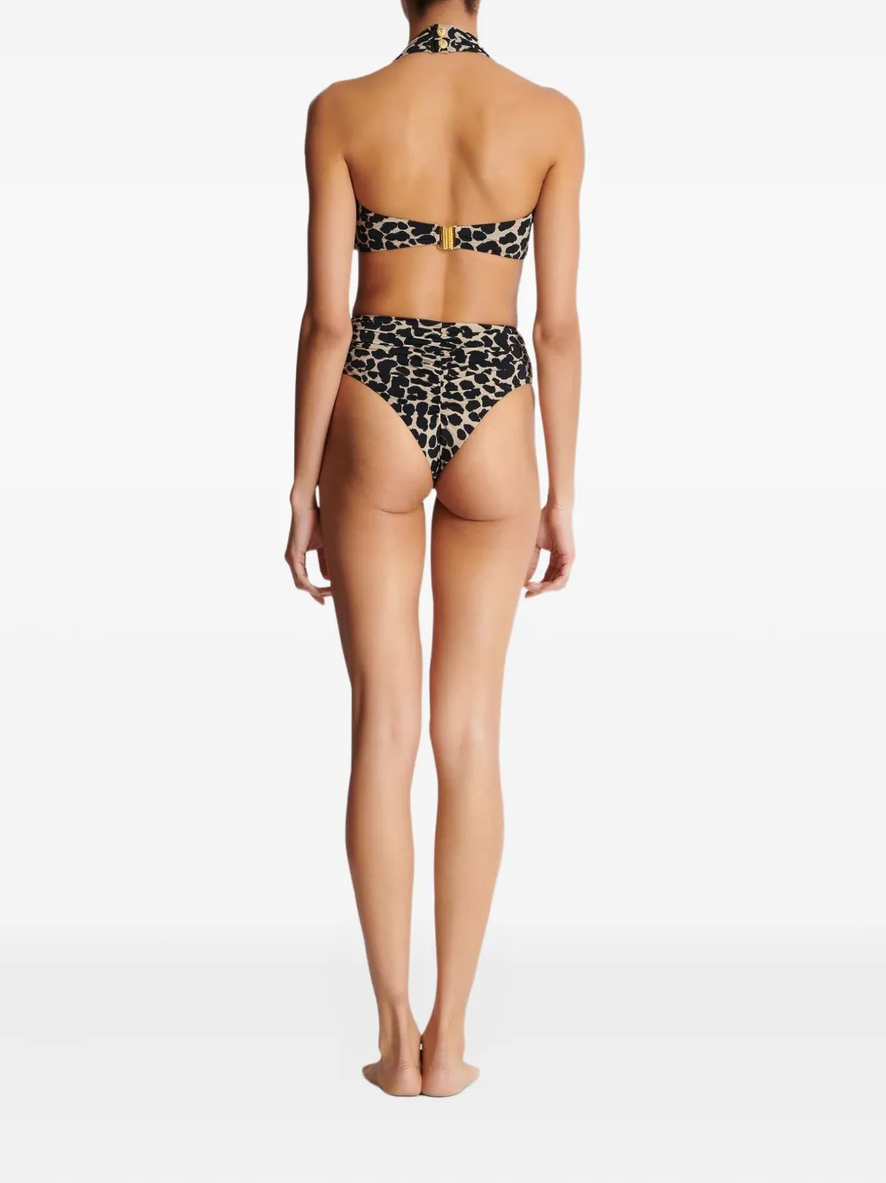 Balmain Bikini met luipaardprint Beige