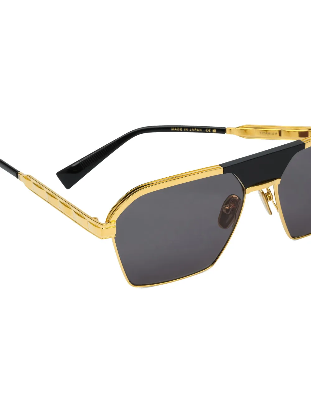 Balmain Eyewear Zonnebril met vierkant montuur Goud