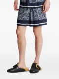 Balmain monogram-pattern shorts - Blue