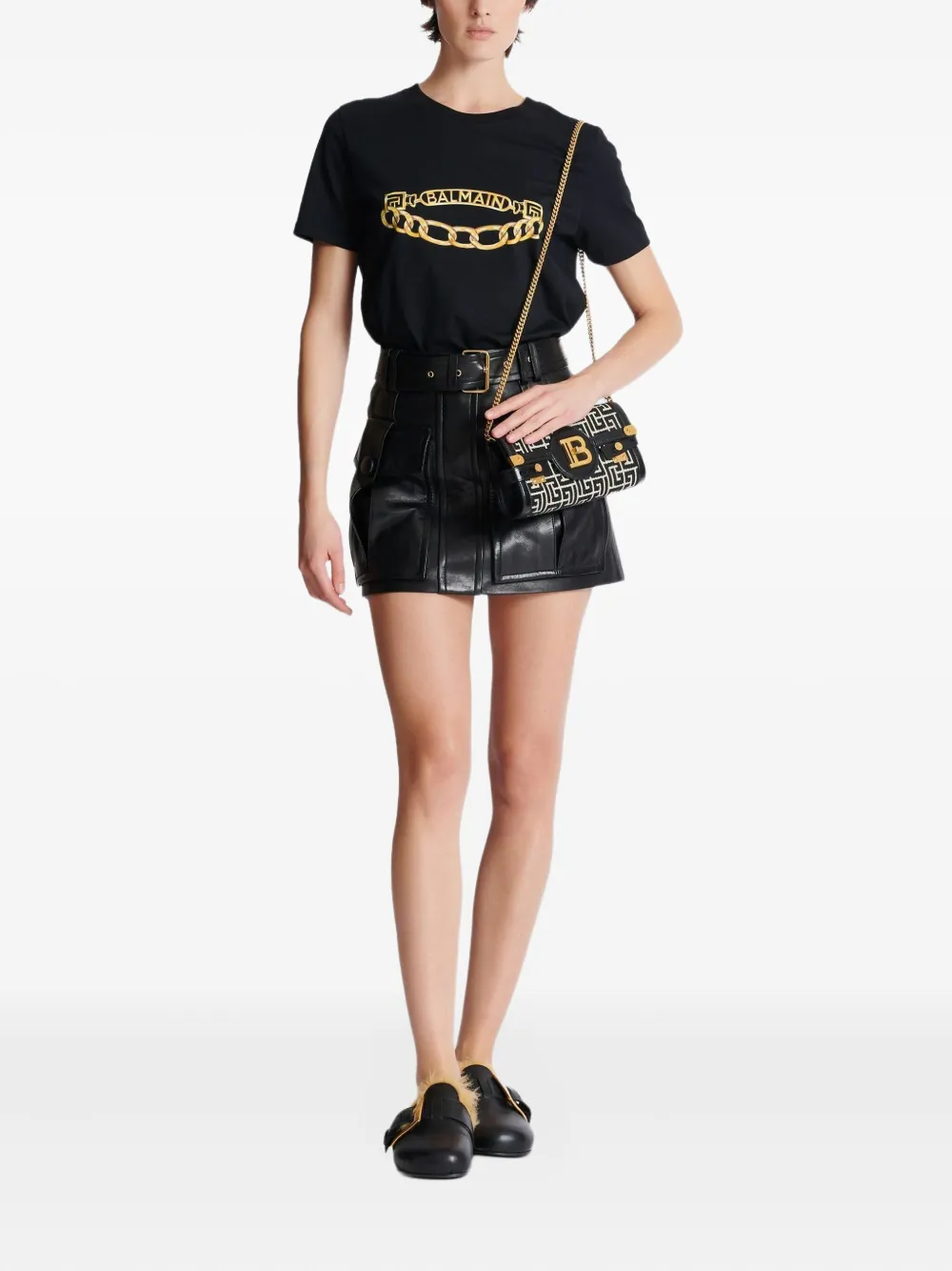 Balmain B-Buzz clutch - Zwart