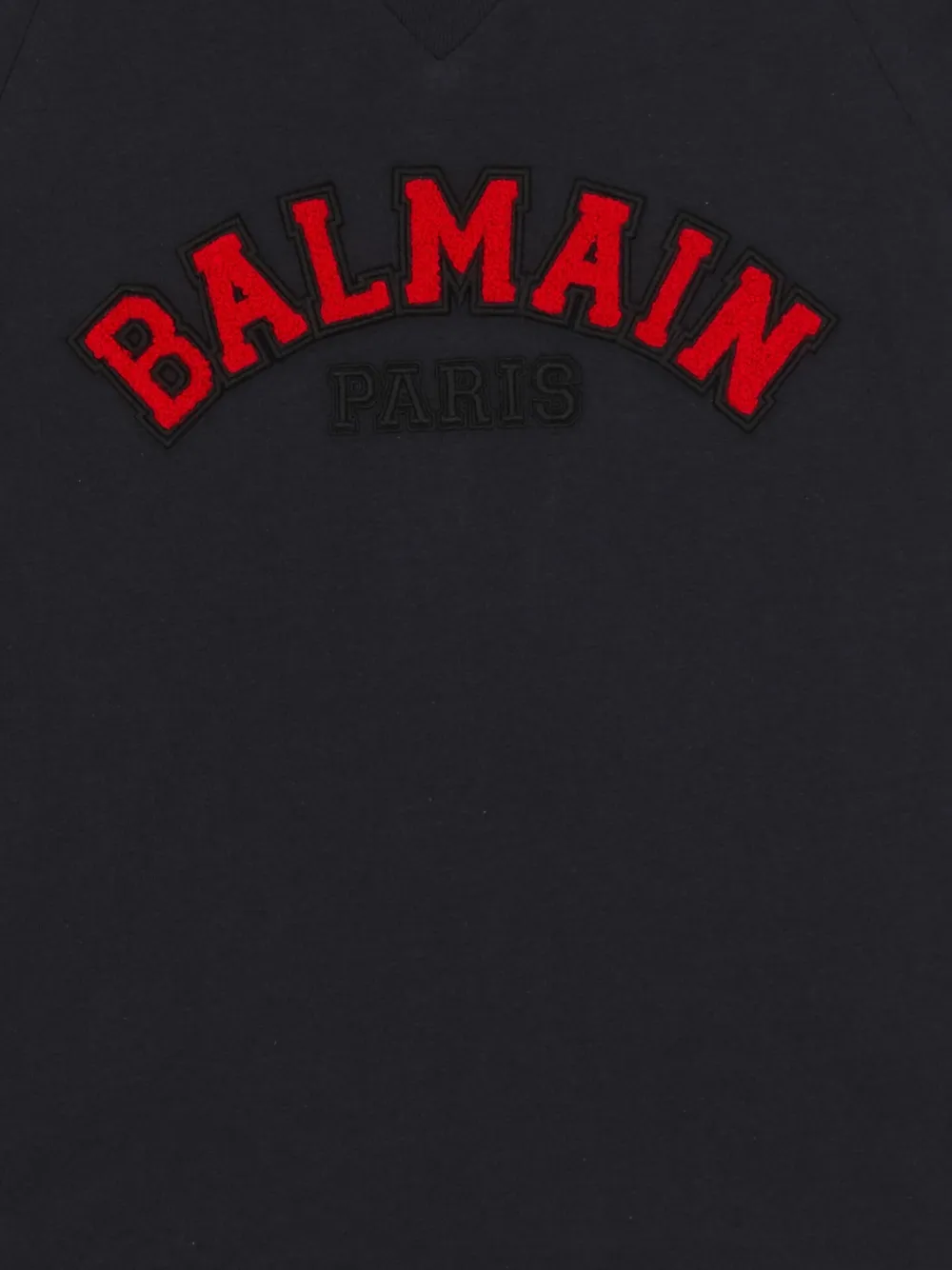 Balmain Kids T-shirt met logo-applicatie Blauw
