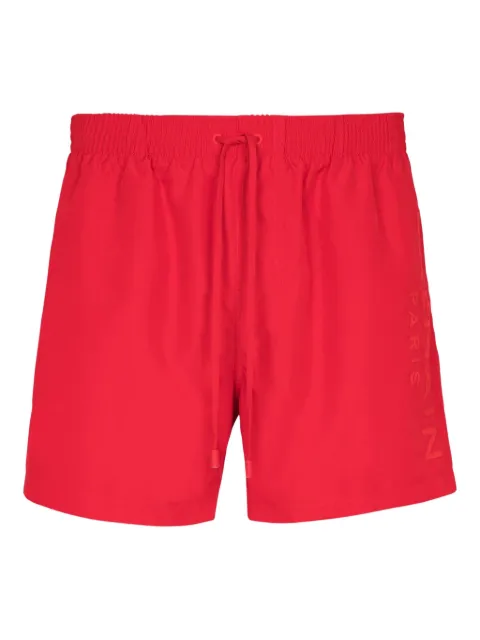 Balmain logo-embroidered swim shorts 