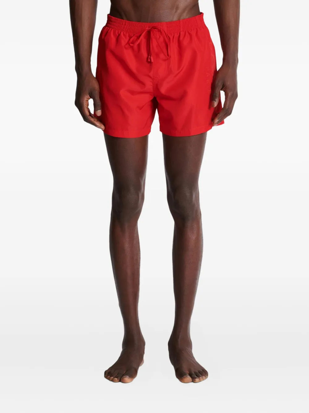 Balmain Zwembroek met geborduurd logo Rood