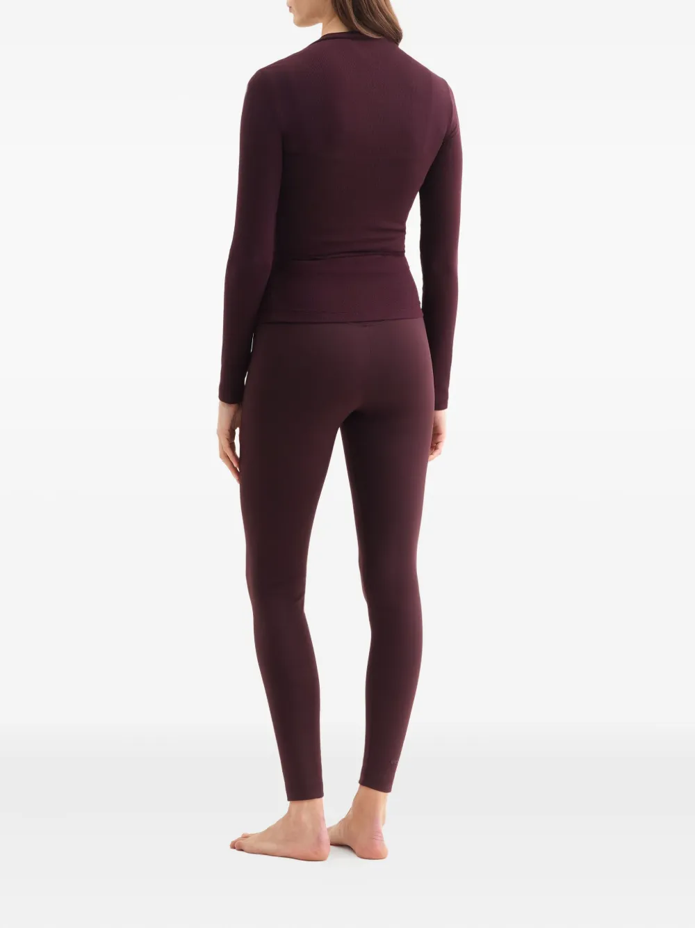 Eres Wrap Long-sleeved Cardigan In Burgundy