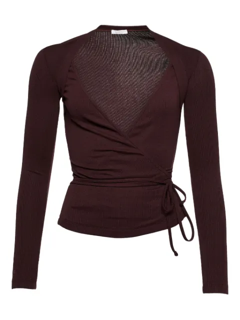 ERES wrap long-sleeved cardigan