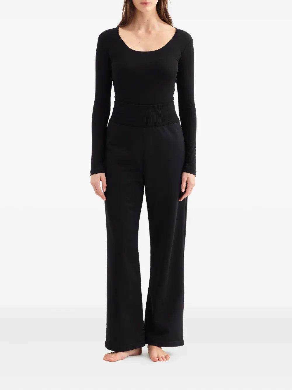 ERES Broek met geribbelde taille - Zwart