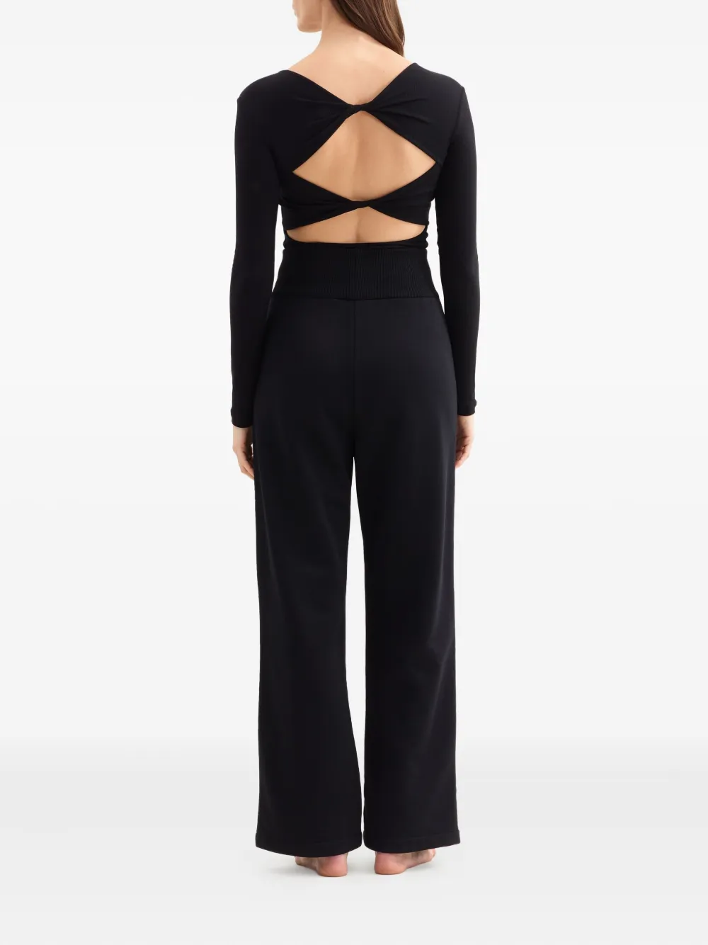 Eres Ribbed-waist Trousers In Black
