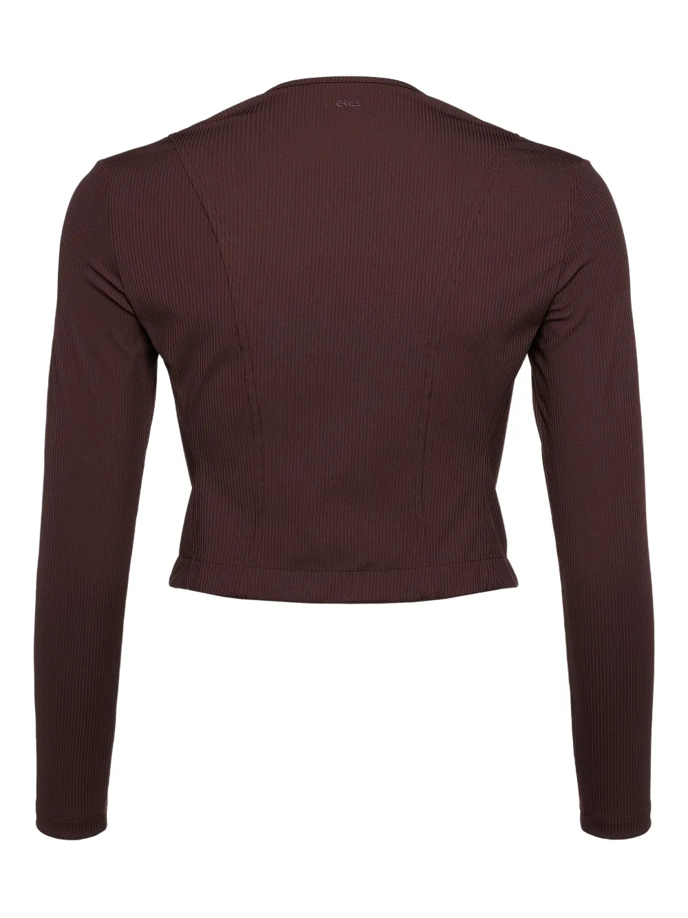 Eres Ribbed Zip-front Jacket In Brown