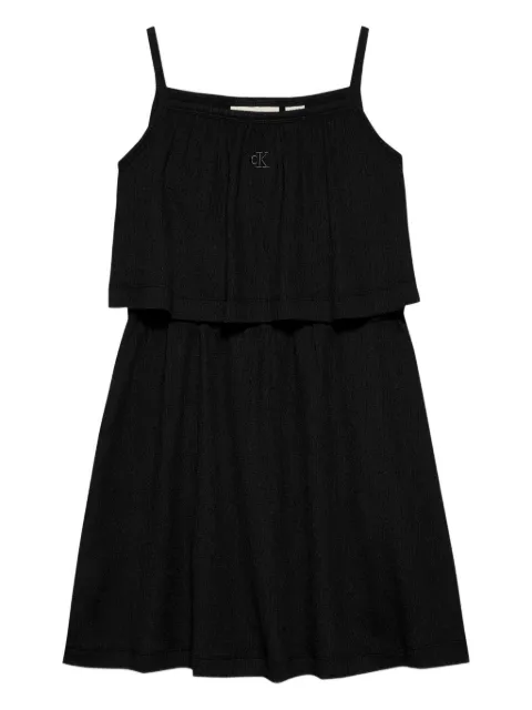 Calvin Klein Kids crinkled layered dress