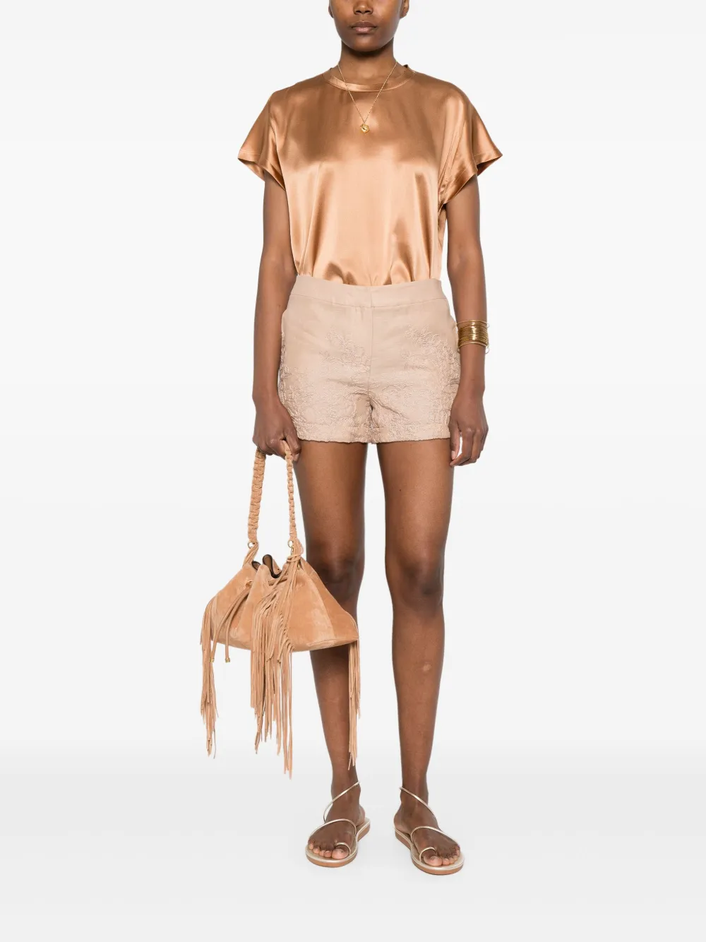 PINKO Satijnen shirt - Bruin