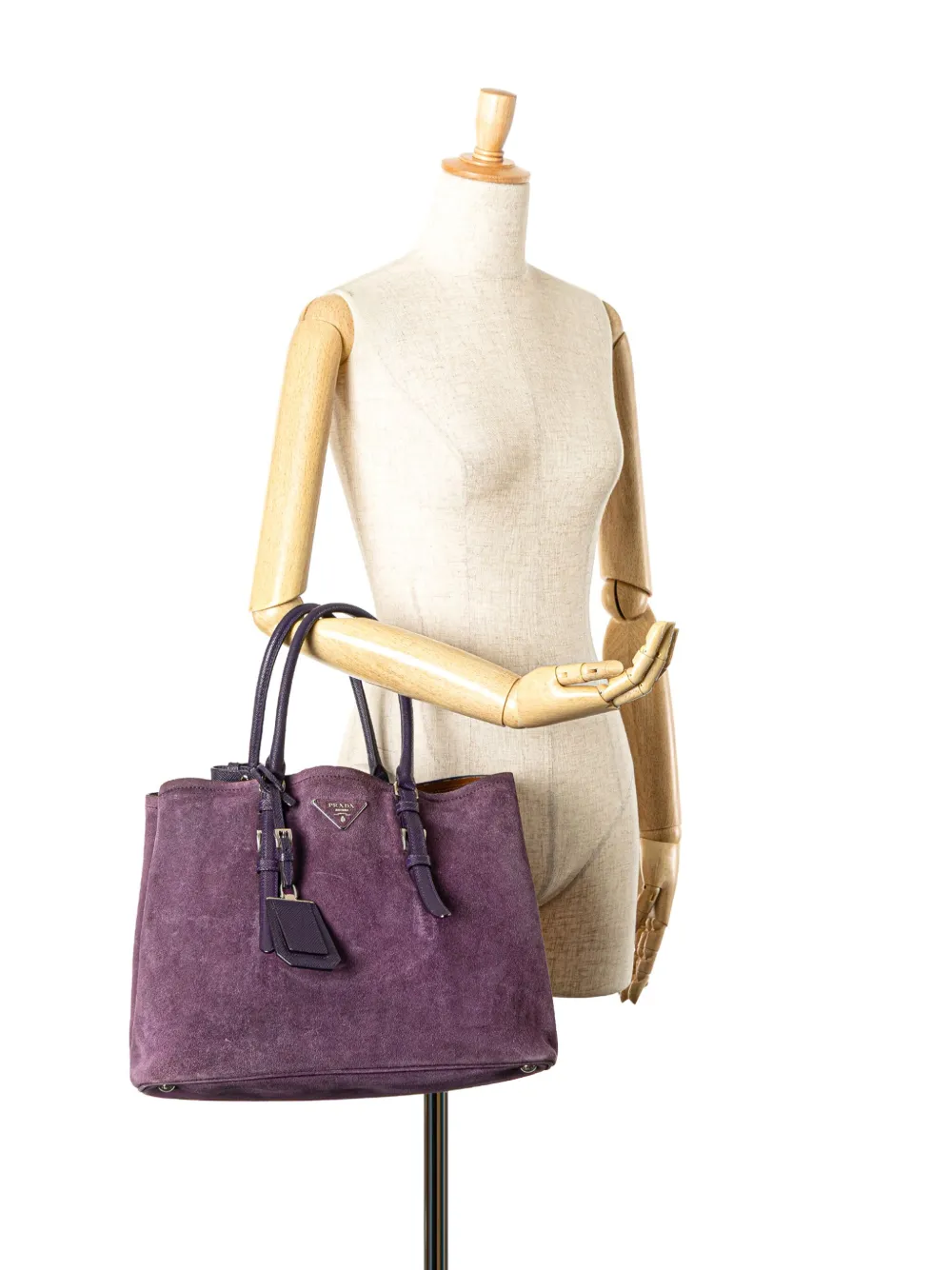 Prada Pre-Owned 2013-2024 Medium Scamosciato Double Handle Tote satchel | Pre-Owned | Image 2