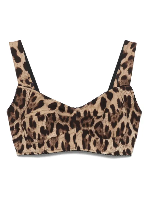 Dolce & Gabbana silk-blend cropped top