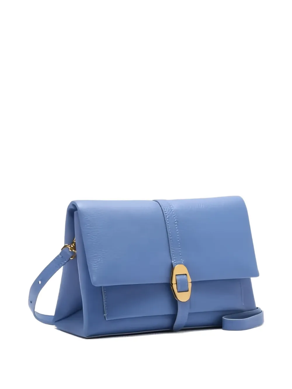 Coccinelle buckle-fastening flap shoulder bag - Blauw
