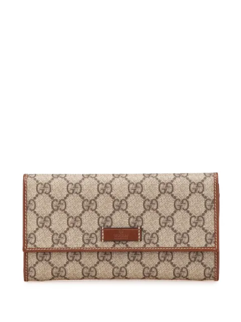 Gucci Pre-Owned 2000-2015 GG Supreme Continental Flap Wallet long wallets