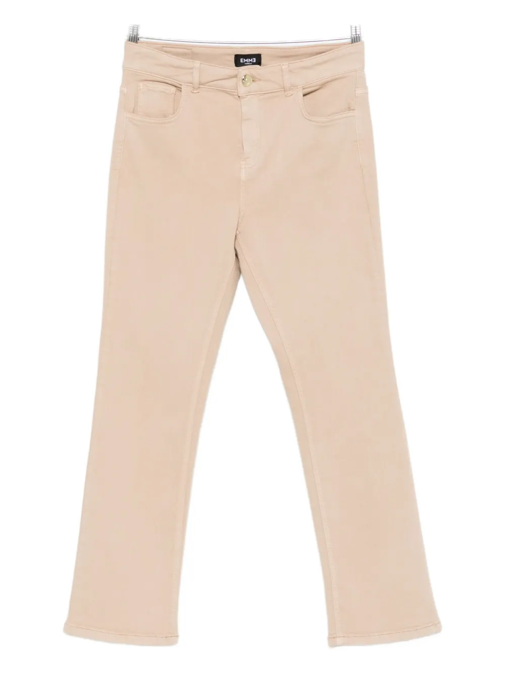 Marella logo-patch trousers Beige