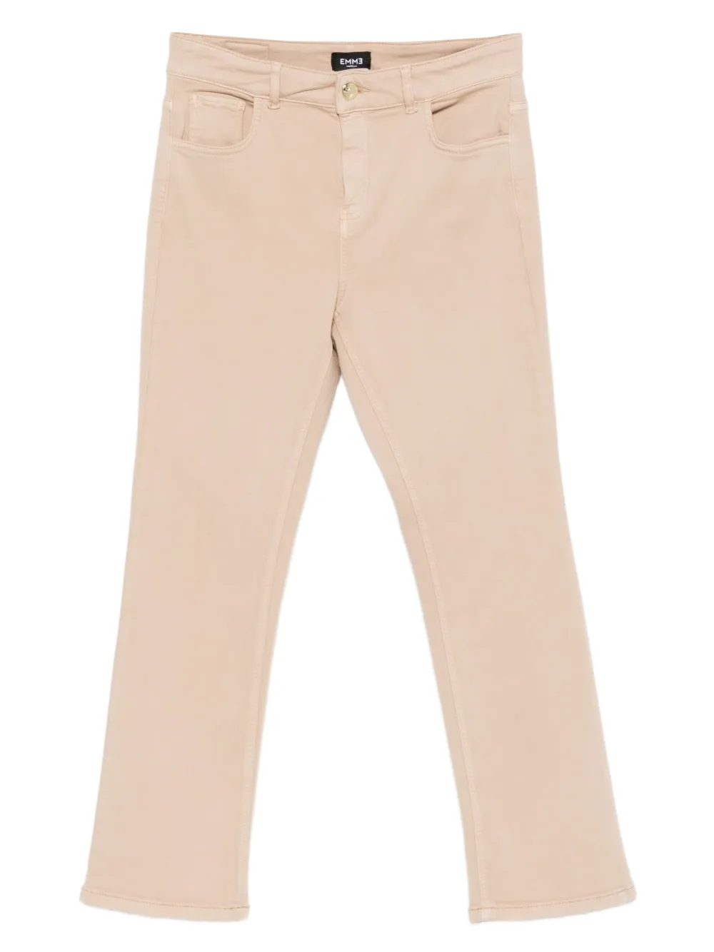 Marella logo-patch trousers Beige