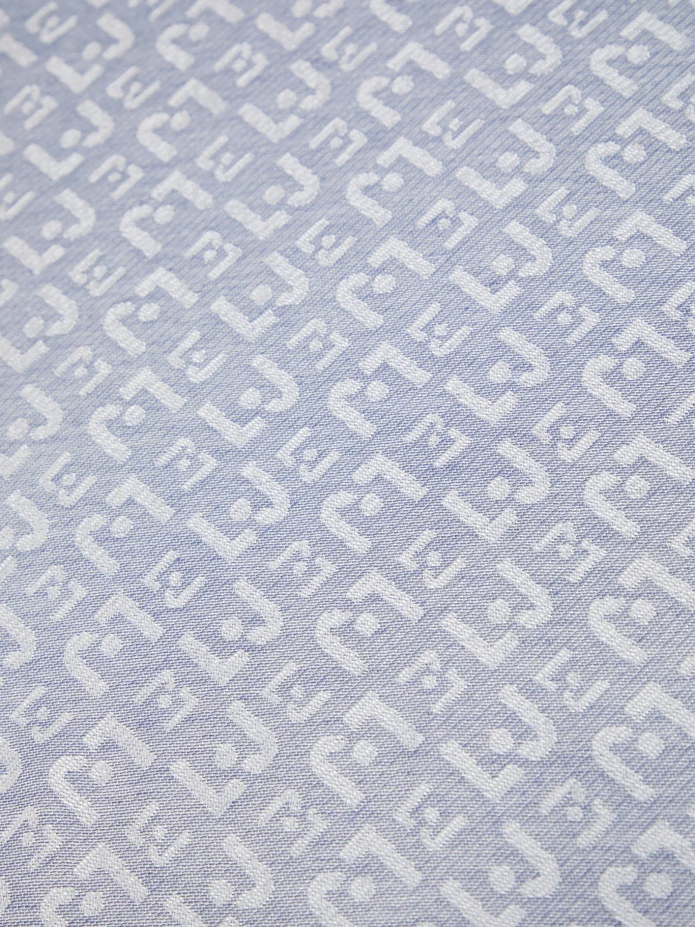 LIU JO logo-pattern scarf - Blauw