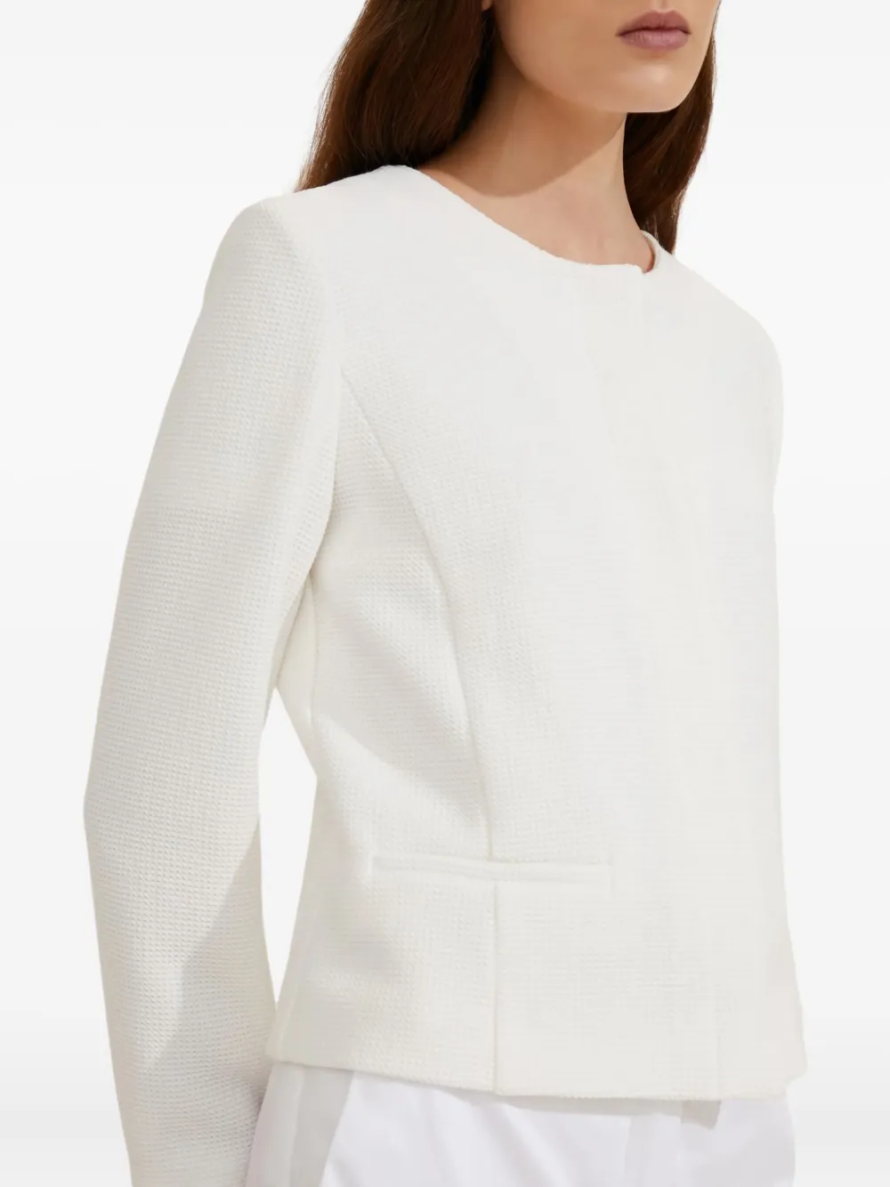 Marella Round-neck Jacket In Metallic