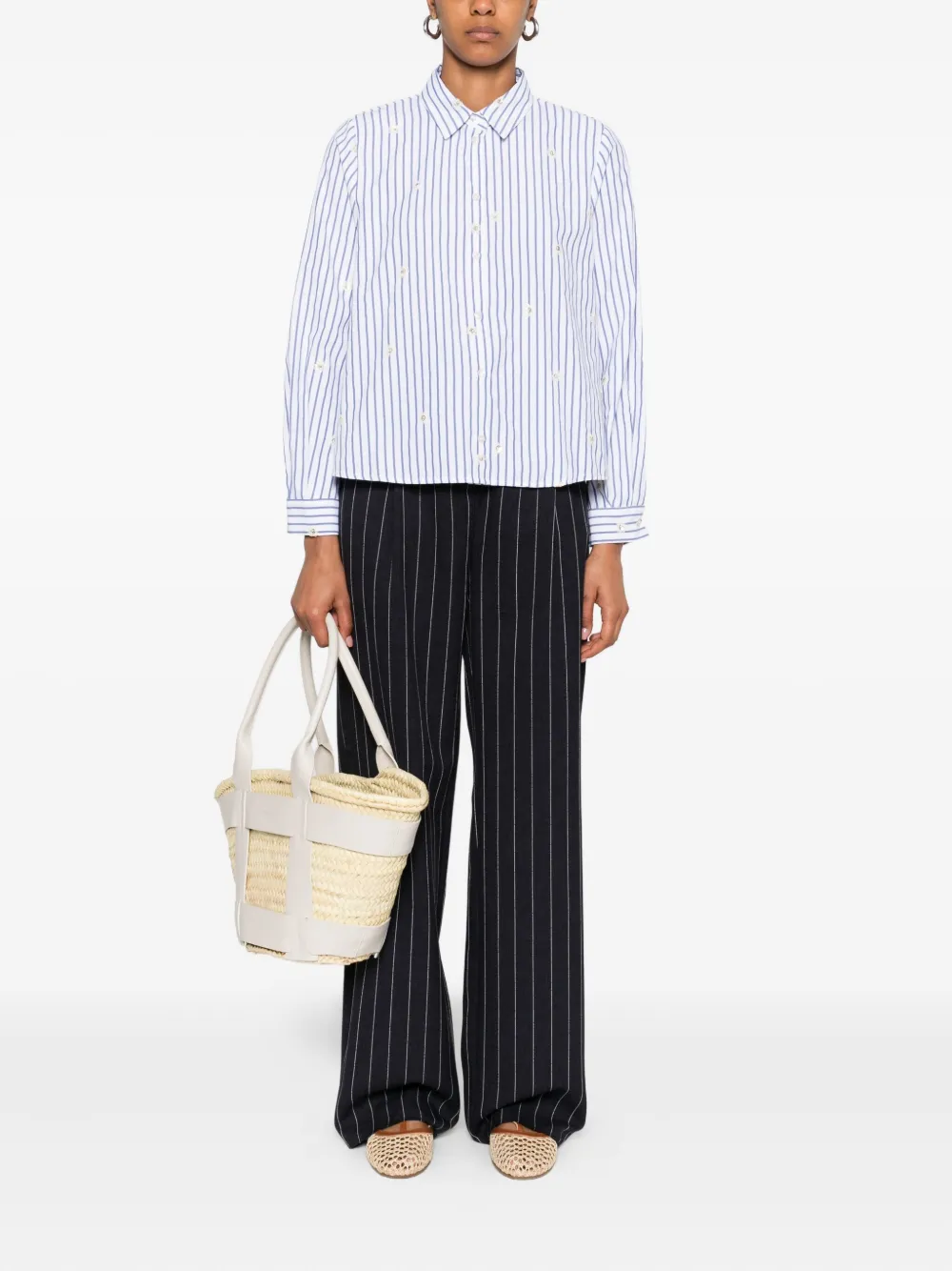 Marella pinstripe trousers Blauw