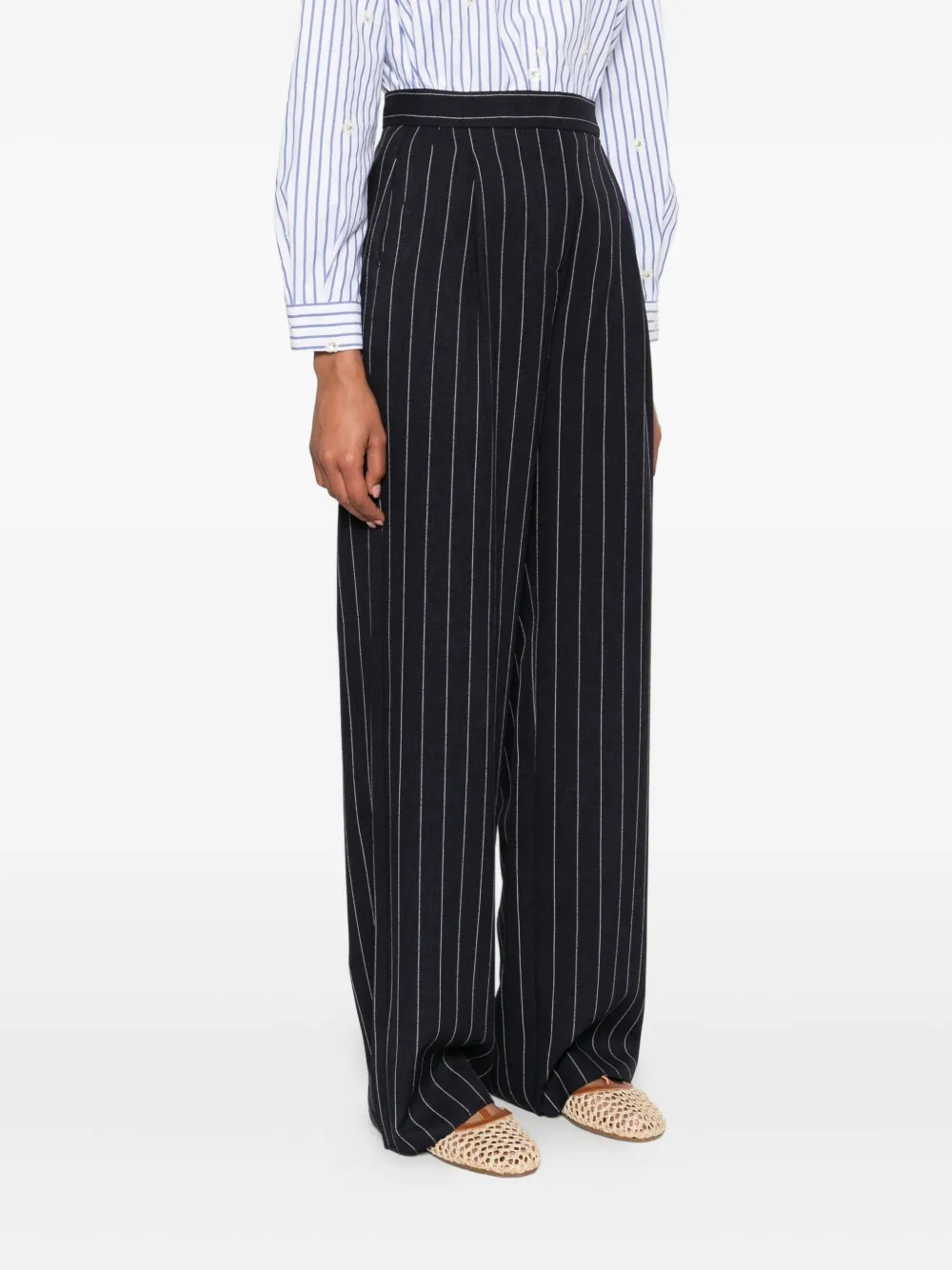 Marella pinstripe trousers Blauw