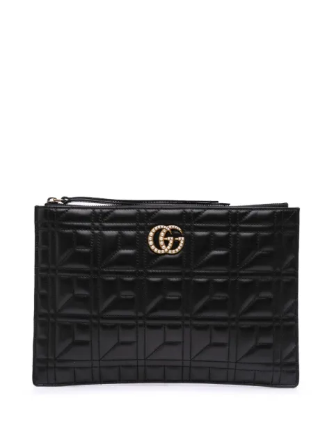 Gucci Pre-Owned 2016-2025 GG Marmont Leather Matelasse Pearly clutch bag