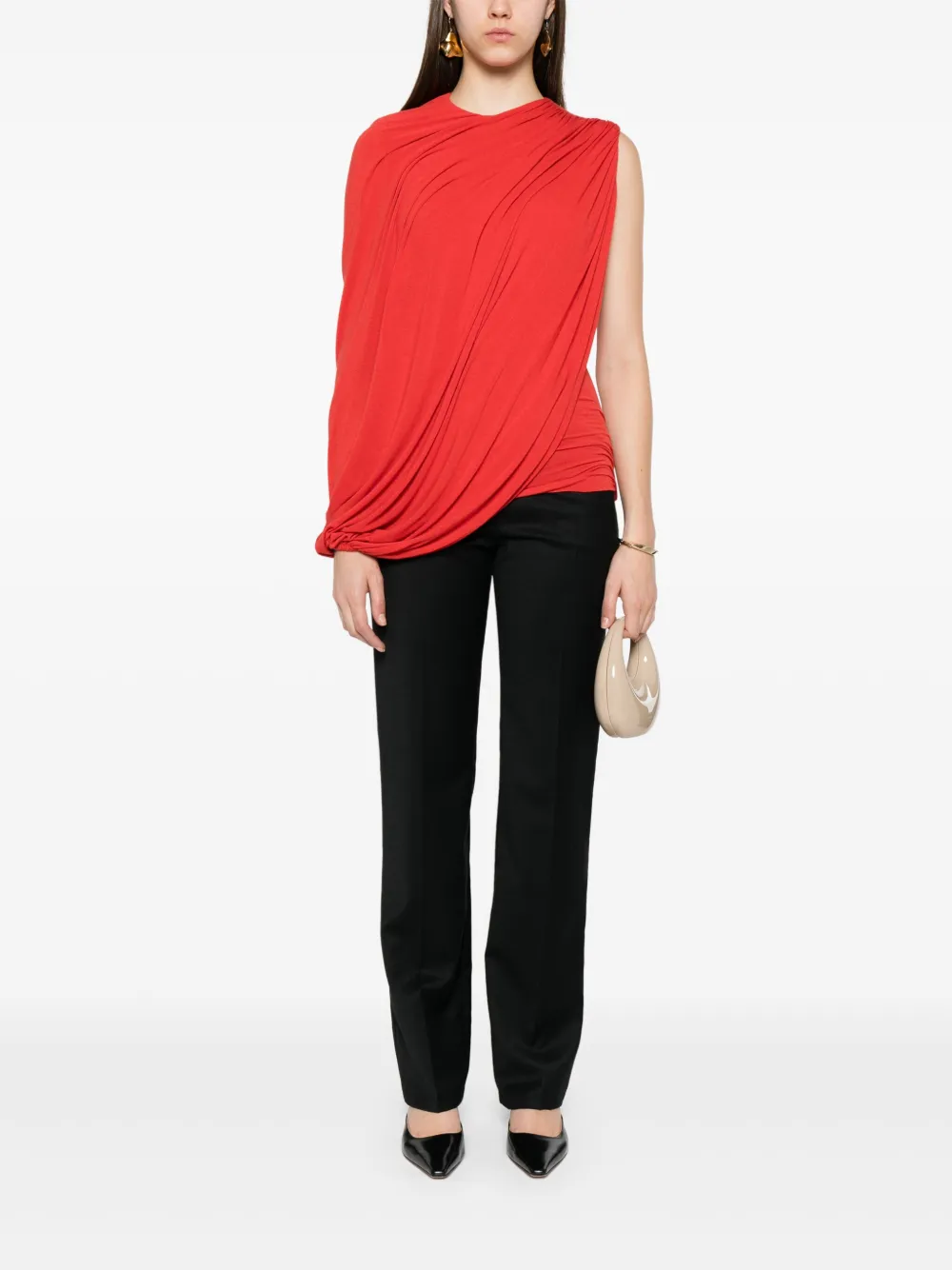 MANURI Lillies blouse - Rood