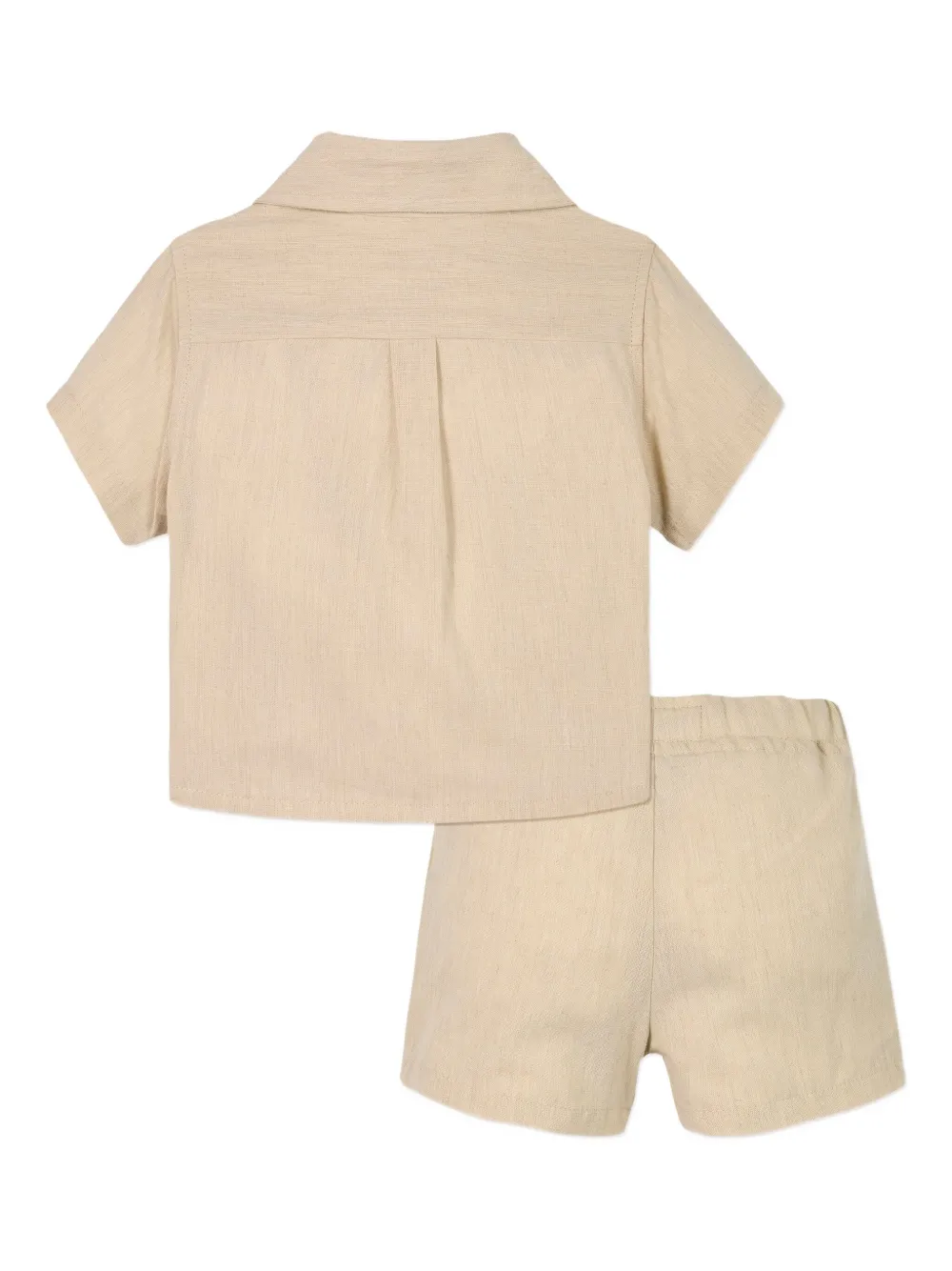 Calvin Klein Kids Linnen shorts Beige